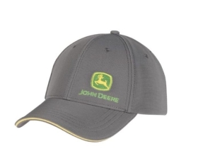 כובע מבוגרים אפור עם פס צהוב JOHN DEERE מקורי 