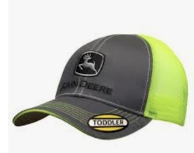 כובע ילדים אפור עם רשת צהובה JOHN DEERE  מקורי