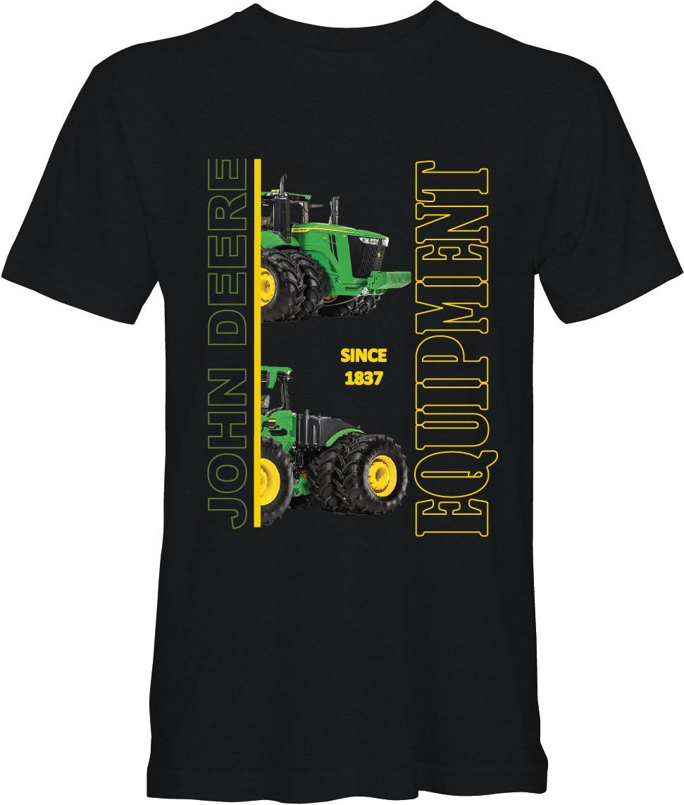 חולצה מבוגרים JOHN DEERE דוגמת 9R צבע שחור 
