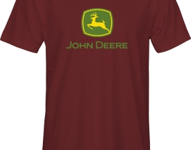 חולצה סמל JOHN DEERE בורדו 