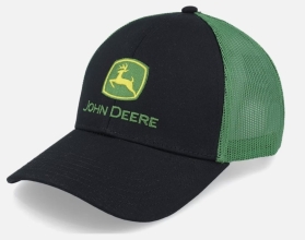 כובע מבוגרים שחור עם רשת ירוקה JOHN DEERE מקורי 